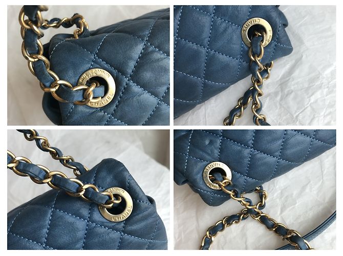 Timeless Chanel Bolsa de couro clássico limitada com caixa e saco para o pó Azul - Ansicht 18