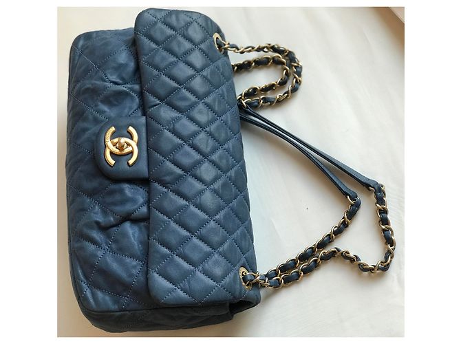 Timeless Chanel Bolsa de couro clássico limitada com caixa e saco para o pó Azul - Ansicht 21