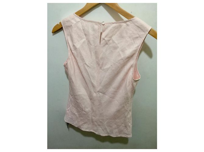 John Rocha Top de linho com pérolas Rosa - vista 3