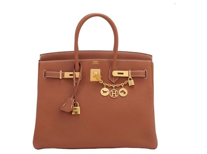 Bolsa Hermès Olga Dourado - vista 10