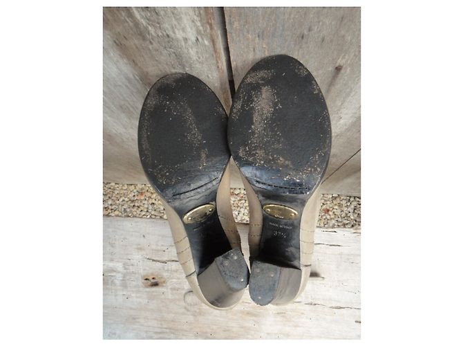 Botines Chloé de piel beige - vista 6