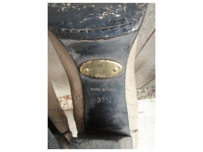 Botines Chloé de piel beige - vista 7
