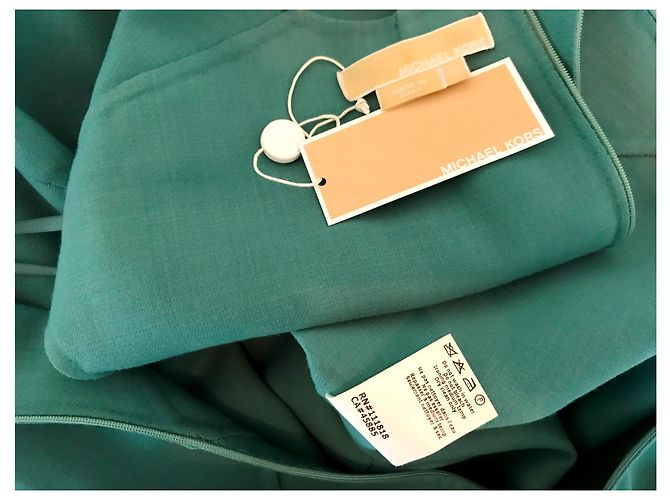 Michael Kors Wollkleid Blau Grün - Ansicht 6