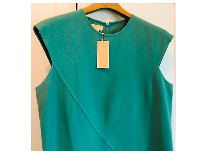 Michael Kors Wollkleid Blau Grün - Ansicht 7