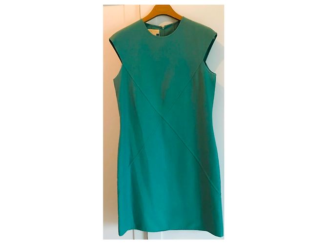 Michael Kors Wollkleid Blau Grün - Ansicht 8