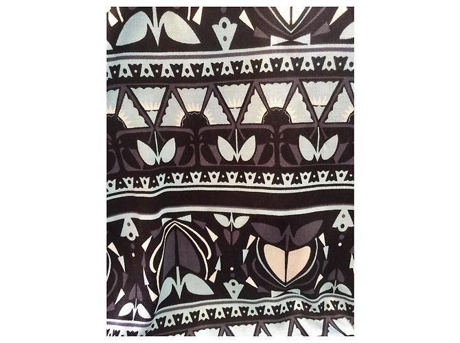 Diane Von Furstenberg Vestido de seda DvF Latetia con estampado azteca Azul Multicolor - vista 5