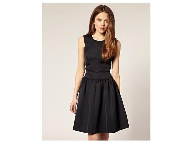 Reiss Leah Kleid schwarz aus Polyester Fit and Flare - Ansicht 2