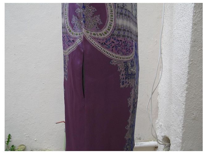 Etro Kleid aus Seide und Viskose mit Samtdetails Mehrfarben - Ansicht 4