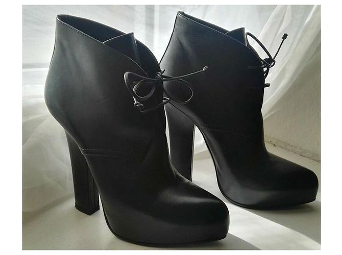Stivaletti Bottega Veneta con allacciatura Nero - vista 9