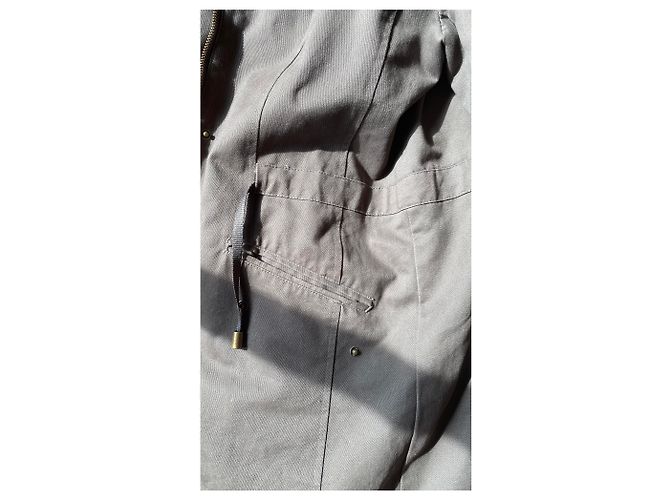 Autre Marque On parle de vous - Parka clásica forrada de piel con capucha Roja Verde oscuro - vista 6