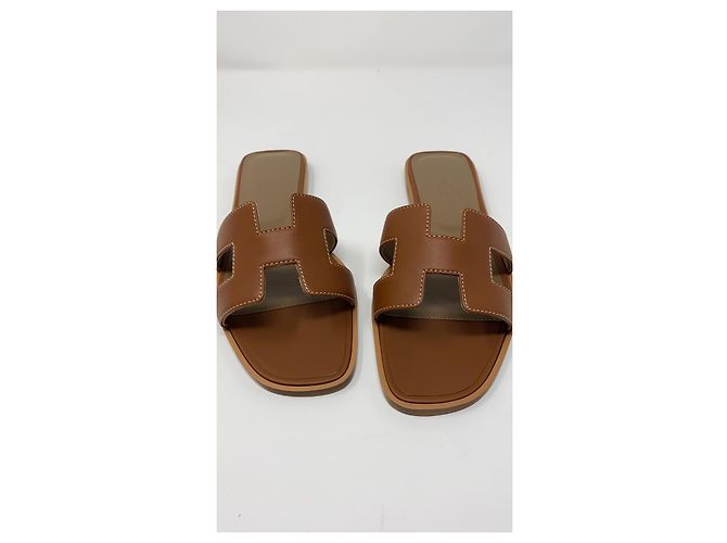 Hermès SANDALI BASSI HERMES ORAN NUOVI Marrone - vista 2