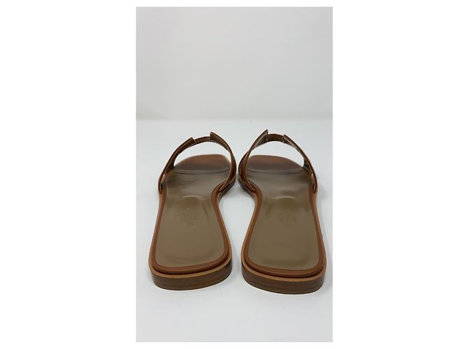 Hermès SANDALI BASSI HERMES ORAN NUOVI Marrone - vista 3