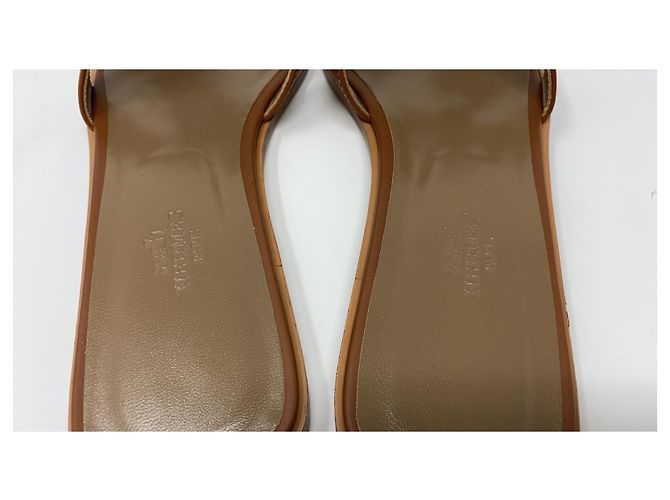 Hermès SANDALI BASSI HERMES ORAN NUOVI Marrone - vista 4