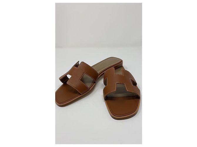 Hermès SANDALI BASSI HERMES ORAN NUOVI Marrone - vista 5