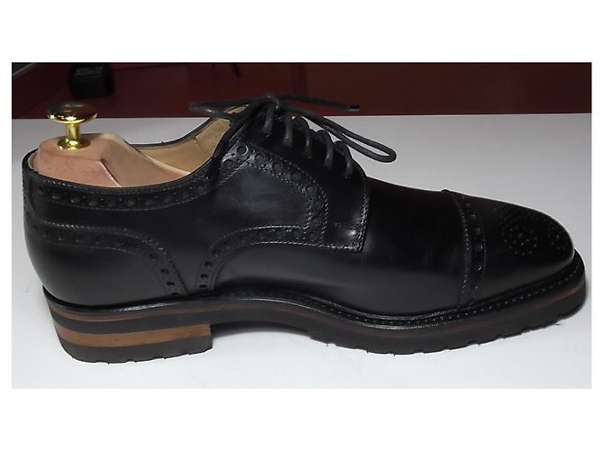 Autre Marque Scarpe Derby Hardridge in pelle nera Nero - vista 3