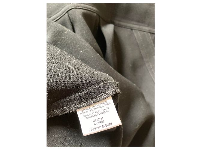 Abito Bcbg Max Azria in raso di seta bicolore nero e grigio - vista 11