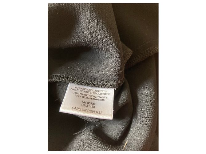 Abito Bcbg Max Azria in raso di seta bicolore nero e grigio - vista 5