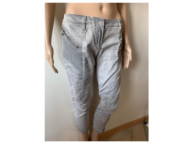 Pierre Balmain Cropped Jeans Grau Denim - Ansicht 2