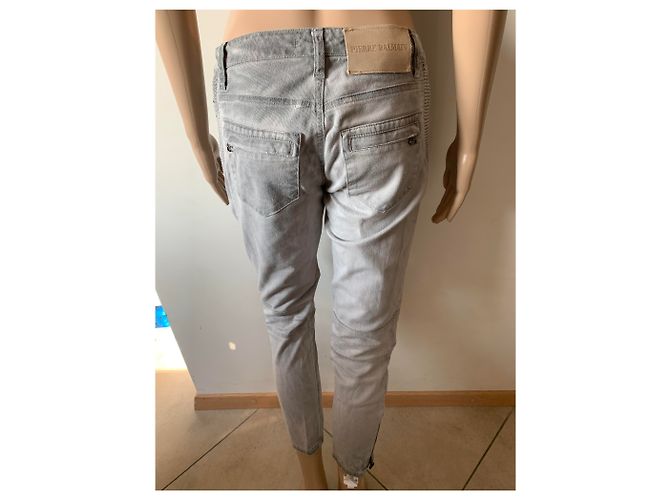 Pierre Balmain Cropped Jeans Grau Denim - Ansicht 3