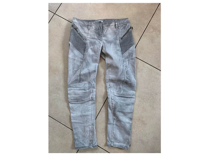 Pierre Balmain Cropped Jeans Grau Denim - Ansicht 5