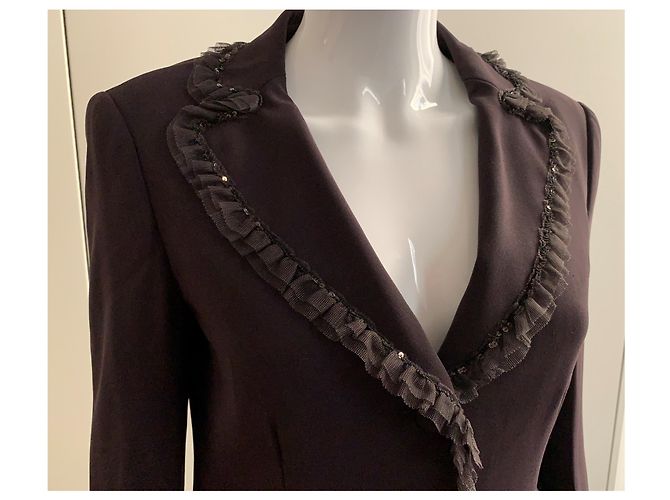 Moschino Cheap And Chic Tailleur gonna marrone scuro - vista 10