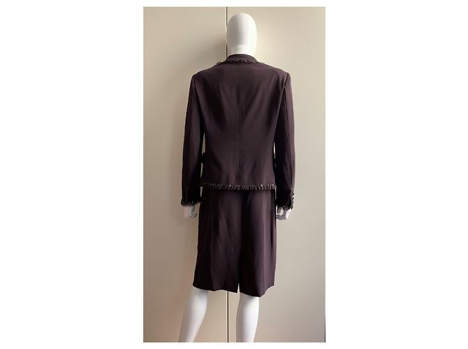 Moschino Cheap And Chic Tailleur gonna marrone scuro - vista 11