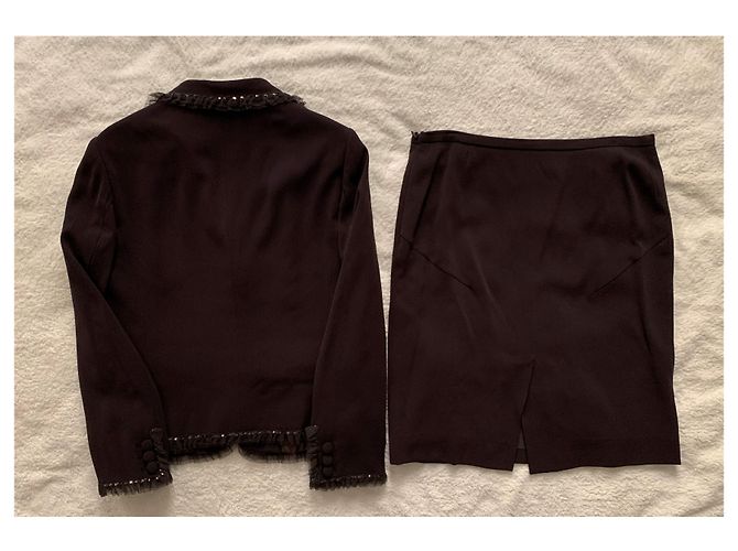Moschino Cheap And Chic Tailleur gonna marrone scuro - vista 2
