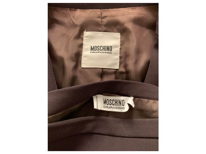 Moschino Cheap And Chic Tailleur gonna marrone scuro - vista 3