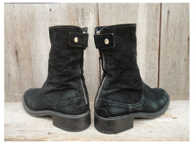 Stivaletti Gucci in suede nero 38 IT - vista 7