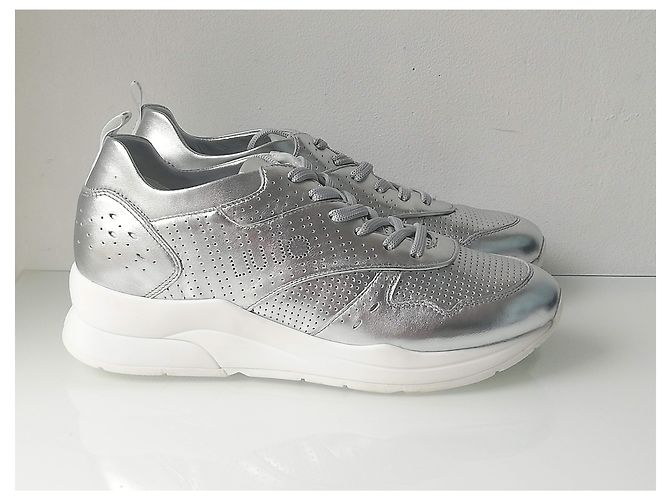 Sneakers Liu.Jo in pelle argento e bianco - vista 8