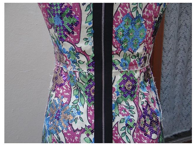 Abito Marc Jacobs in lino con paillettes multicolore - vista 10