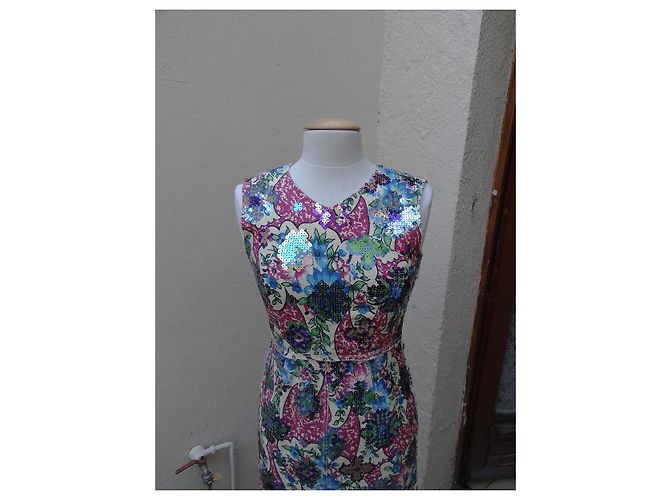 Abito Marc Jacobs in lino con paillettes multicolore - vista 3