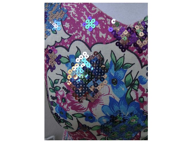 Abito Marc Jacobs in lino con paillettes multicolore - vista 5