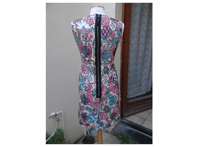 Abito Marc Jacobs in lino con paillettes multicolore - vista 9