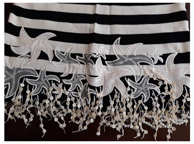 Autre Marque Top Marin Etincelle Couture Negro Viscosa - vista 2