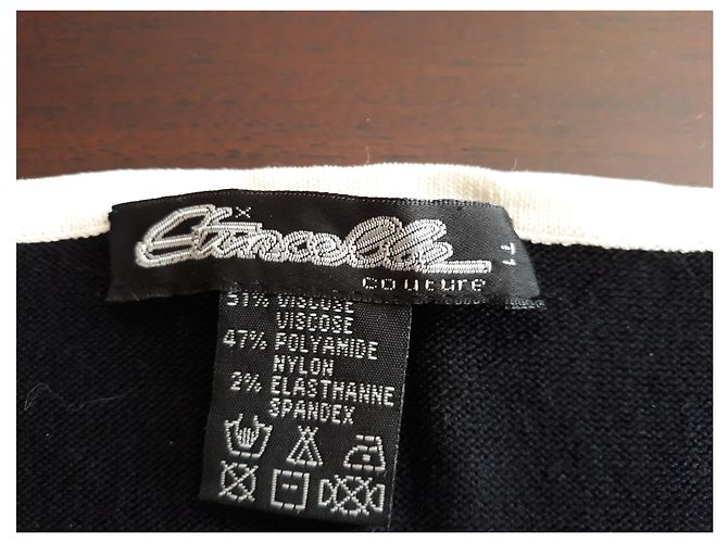 Autre Marque Top Marin Etincelle Couture Negro Viscosa - vista 3