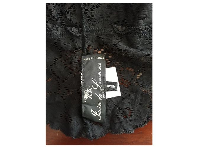 Autre Marque Top de encaje Laurence Ivoire Negro - vista 3
