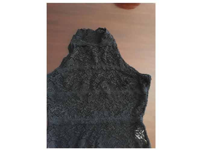 Autre Marque Top de encaje Laurence Ivoire Negro - vista 4