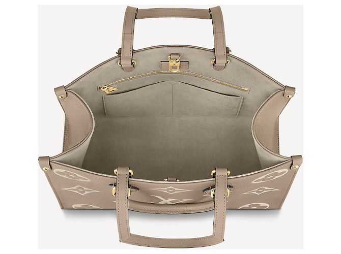 Louis Vuitton OntheGo MM Monogramma Giant Pelle Dune - vista 3