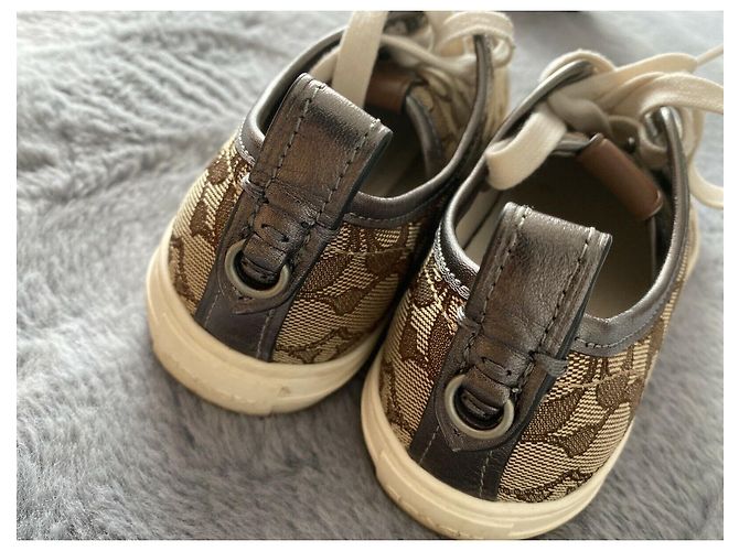 Coach Sneakers in tela e pelle con stampa iconica Marrone - vista 7