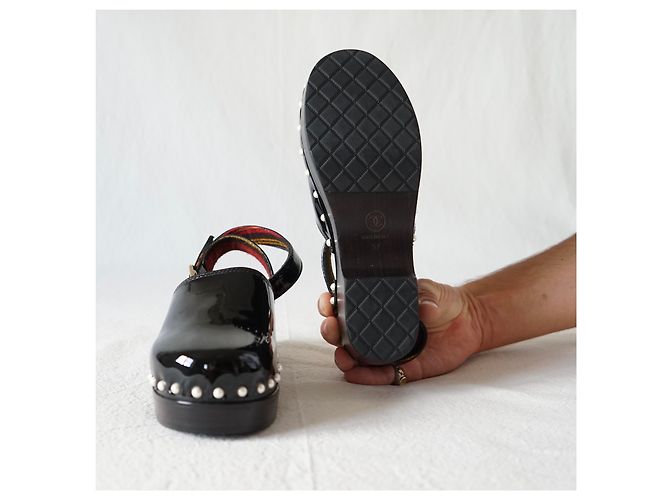 Chanel Holzschuhe Schwarz - Ansicht 2