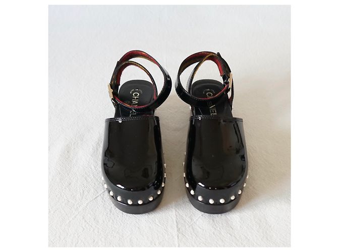 Chanel Holzschuhe Schwarz - Ansicht 6