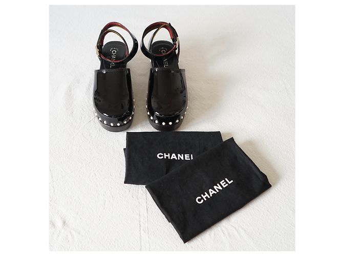 Chanel Holzschuhe Schwarz - Ansicht 7