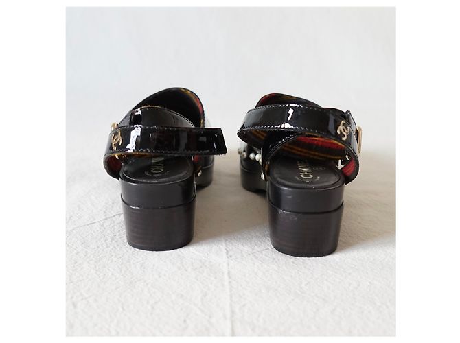 Chanel Holzschuhe Schwarz - Ansicht 8