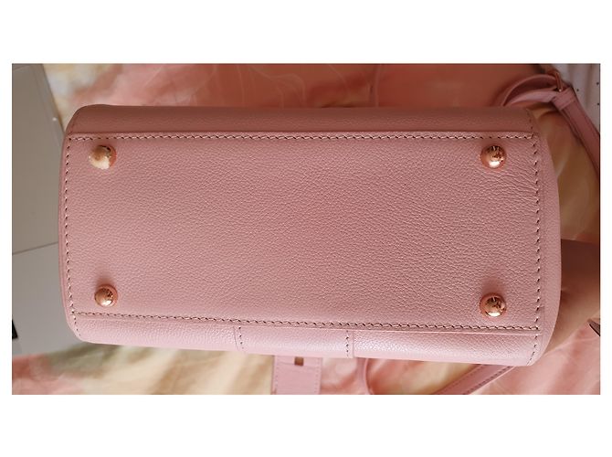 Borsa a mano Delvaux Brillant Mini in pelle rosa - vista 2