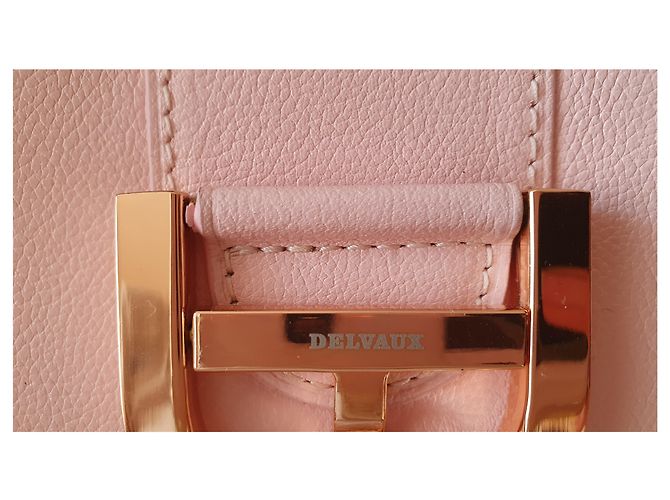 Borsa a mano Delvaux Brillant Mini in pelle rosa - vista 6
