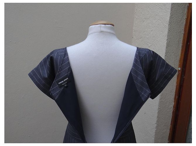 Vestido Giorgio Armani de seda e lã Multicor - vista 6