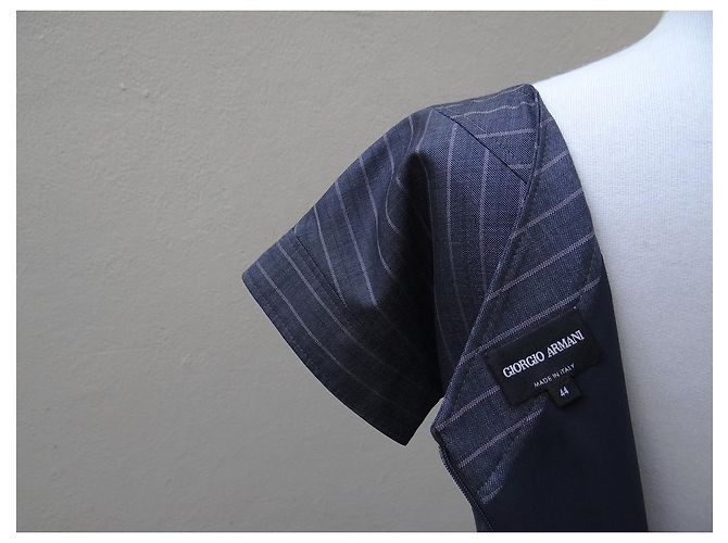 Vestido Giorgio Armani de seda e lã Multicor - vista 7