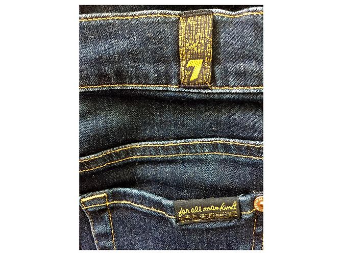 7 For All Mankind vaqueros pitillo con talle alto Azul oscuro - vista 5