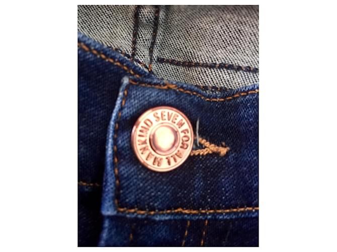 7 For All Mankind vaqueros pitillo con talle alto Azul oscuro - vista 6